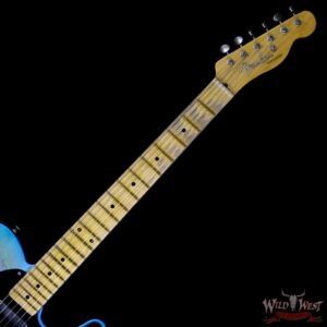 Fender Custom Shop 1952 Telecaster Relic Maple Neck Black Pickguard Blue Flower - Image 9