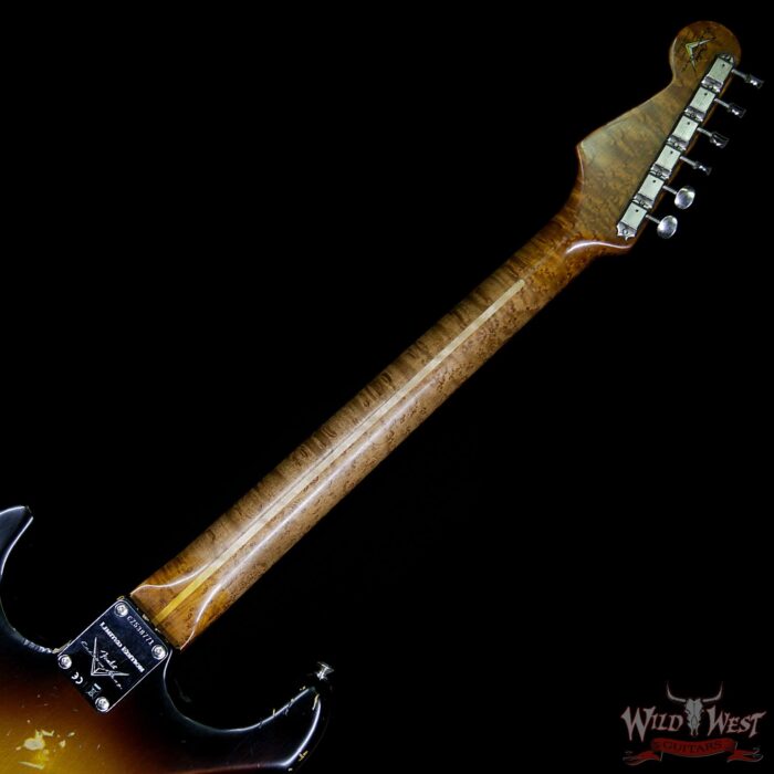 Fender Custom Shop Roasted 1956 Stratocaster Relic Birdeye Maple Neck 2 Tone Sunburst - Image 13