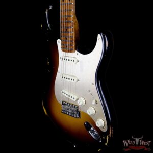 Fender Custom Shop Roasted 1956 Stratocaster Relic Birdeye Maple Neck 2 Tone Sunburst - Image 2