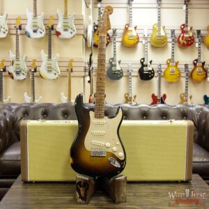 Fender Custom Shop Roasted 1956 Stratocaster Relic Birdeye Maple Neck 2 Tone Sunburst - Image 12