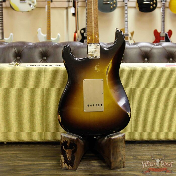 Fender Custom Shop Roasted 1956 Stratocaster Relic Birdeye Maple Neck 2 Tone Sunburst - Image 15