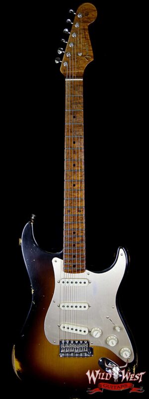 Fender Custom Shop Roasted 1956 Stratocaster Relic Birdeye Maple Neck 2 Tone Sunburst
