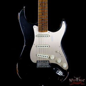 Fender Custom Shop 30th Anniversary LTD 1956 Stratocaster Relic Roasted Birdseye Neck & Fingerboard Aged Black - Image 3