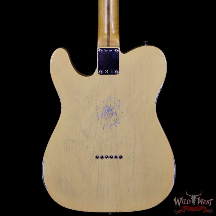 2018 Fender Custom Shop 1958 Telecaster Custom Relic HH EVH Pickups Nocaster Blonde - Image 7