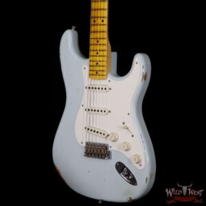 Fender Custom Shop 1957 Stratocaster Relic Maple Neck Sonic Blue - Image 3