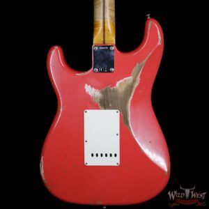 Fender Custom Shop 1957 Stratocaster Heavy Relic Maple Neck Fiesta Red - Image 7