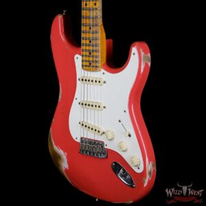Fender Custom Shop 1957 Stratocaster Heavy Relic Maple Neck Fiesta Red - Image 2