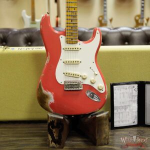 Fender Custom Shop 1957 Stratocaster Heavy Relic Maple Neck Fiesta Red - Image 13