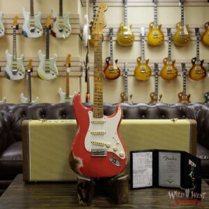 Fender Custom Shop 1957 Stratocaster Heavy Relic Maple Neck Fiesta Red - Image 12