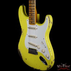 Fender Custom Shop 1957 Stratocaster Heavy Relic Maple Neck Graffiti Yellow - Image 2