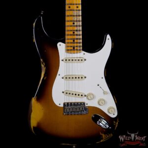 Fender Custom Shop 1957 Stratocaster Heavy Relic Maple Neck 2 Tone Sunburst - Image 3