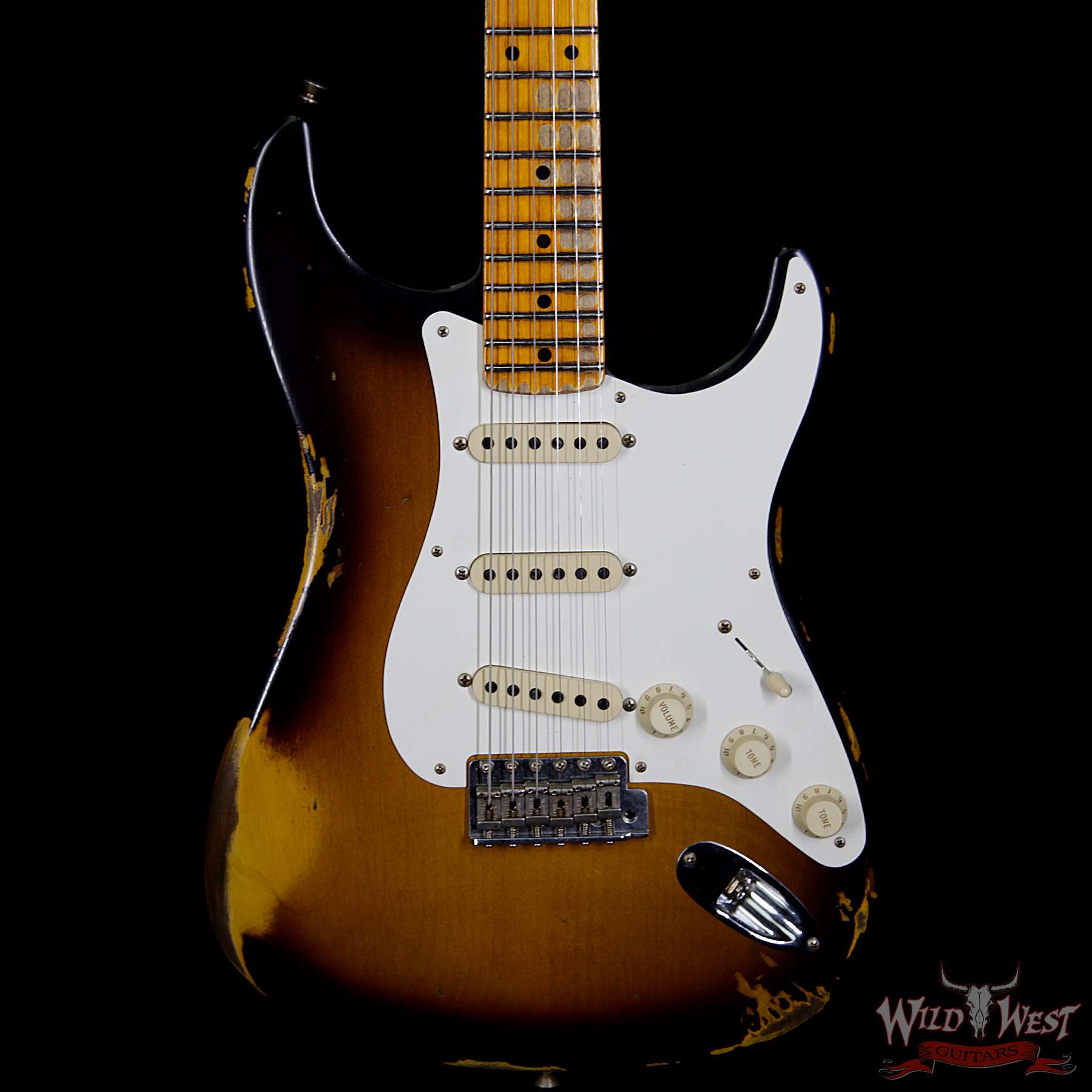 fender-1957strat-hvrelic-mn-2ts-r96160-bbf__wwg.jpg Fender Custom Shop 1957 Stratocaster Heavy Relic Maple Neck 2 Tone Sunburst - Image 3