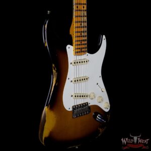 Fender Custom Shop 1957 Stratocaster Heavy Relic Maple Neck 2 Tone Sunburst - Image 4