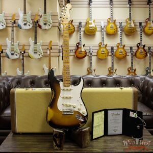 Fender Custom Shop 1957 Stratocaster Heavy Relic Maple Neck 2 Tone Sunburst - Image 12