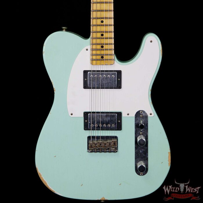Fender Custom Shop 1958 Telecaster Custom Relic HH EVH Pickups Surf Green - Image 3