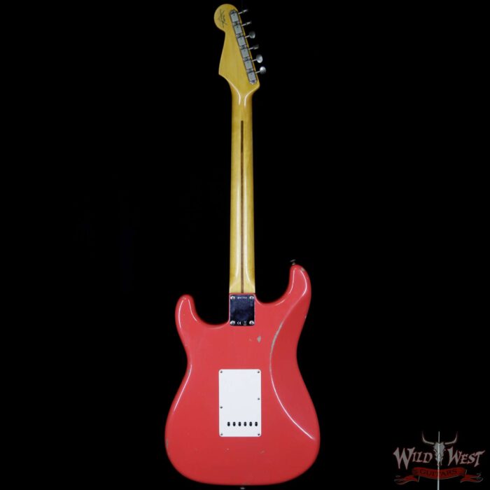 2018 Fender Custom Shop 1958 Stratocaster Relic HSS EVH Pickup Maple Neck Fiesta Red - Image 6