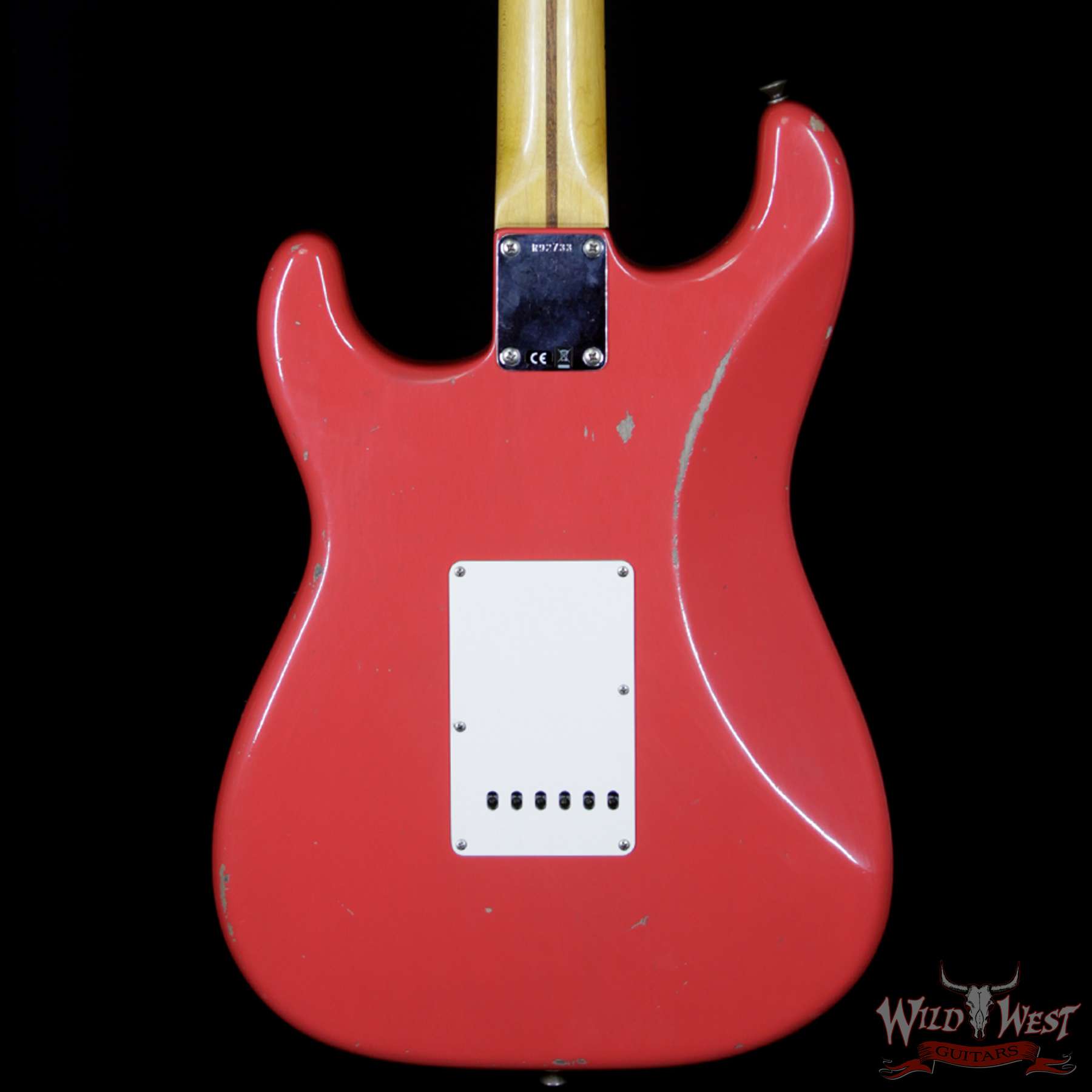fender-1958strat-relic-frd-hss-r92733-bbb__wwg.jpg 2018 Fender Custom Shop 1958 Stratocaster Relic HSS EVH Pickup Maple Neck Fiesta Red - Image 7