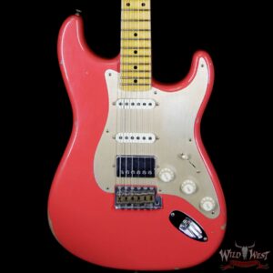 2018 Fender Custom Shop 1958 Stratocaster Relic HSS EVH Pickup Maple Neck Fiesta Red - Image 3
