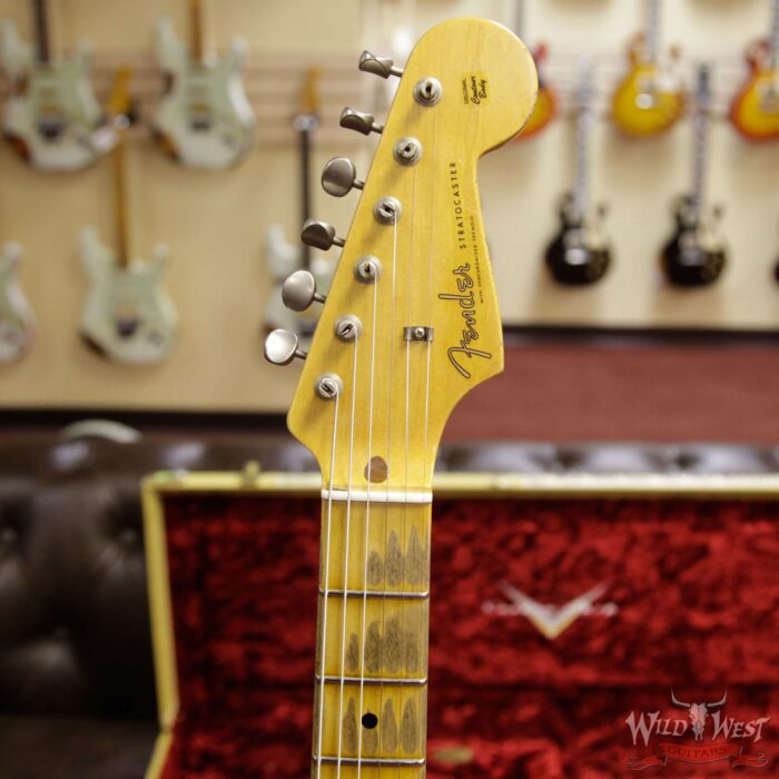 2018 Fender Custom Shop 1958 Stratocaster Relic HSS EVH Pickup Maple Neck Fiesta Red - Image 8