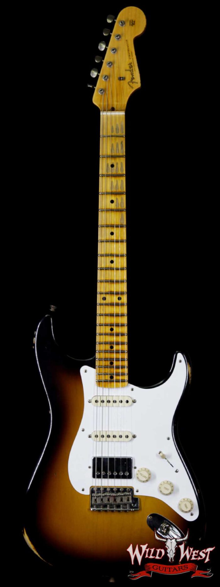 Fender Custom Shop 1958 Stratocaster HSS EVH Pickup Relic Maple Neck 2 Tone Sunburst - Image 1
