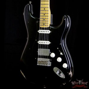 Fender Custom Shop 1958 Stratocaster Relic Maple Neck HSS EVH Pickup Black - Image 2