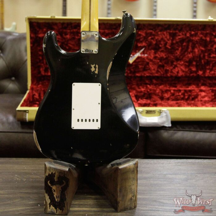 Fender Custom Shop 1958 Stratocaster Relic Maple Neck HSS EVH Pickup Black - Image 6