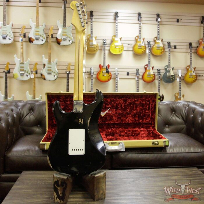 Fender Custom Shop 1958 Stratocaster Relic Maple Neck HSS EVH Pickup Black - Image 5