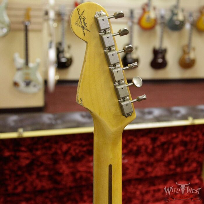 Fender Custom Shop 1958 Stratocaster Relic Maple Neck HSS EVH Pickup Black - Image 4