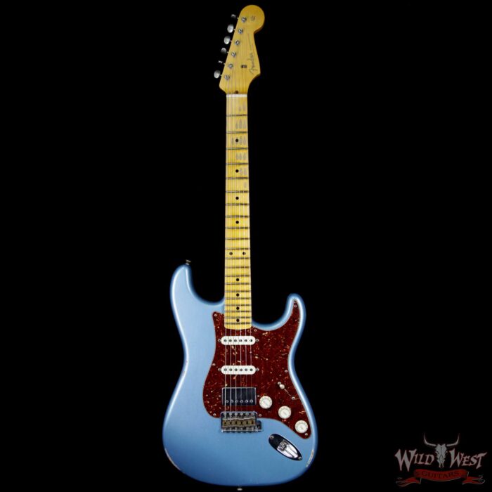 Fender Custom Shop 1958 Stratocaster HSS EVH Pickup Relic Maple Neck Blue Agave - Image 3