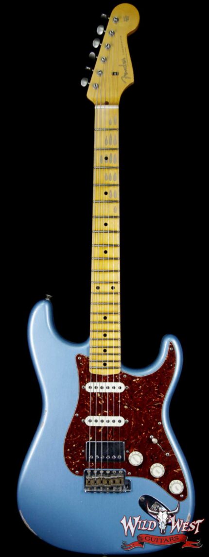 Fender Custom Shop 1958 Stratocaster HSS EVH Pickup Relic Maple Neck Blue Agave