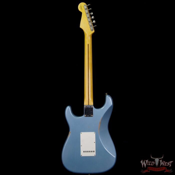 Fender Custom Shop 1958 Stratocaster Relic HSS EVH Bridge Pickup Maple Neck Blue Agave - Image 6