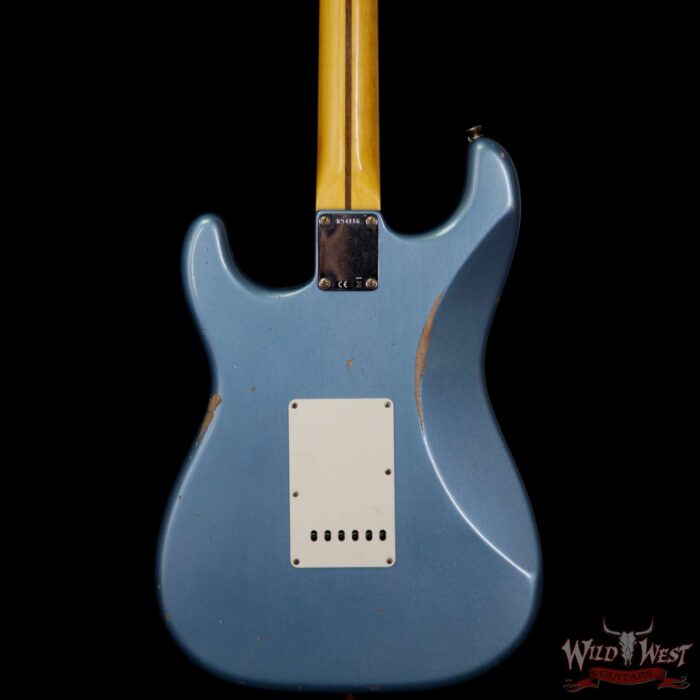 Fender Custom Shop 1958 Stratocaster Relic HSS EVH Bridge Pickup Maple Neck Blue Agave - Image 7
