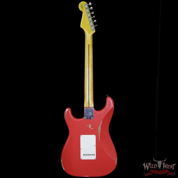 Fender Custom Shop 1958 Stratocaster Relic HSS EVH Pickup Maple Neck Fiesta Red - Image 6