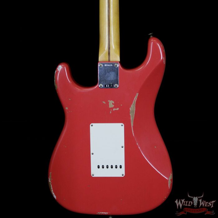 Fender Custom Shop 1958 Stratocaster Relic HSS EVH Pickup Maple Neck Fiesta Red - Image 7