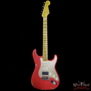 Fender Custom Shop 1958 Stratocaster Relic HSS EVH Pickup Maple Neck Fiesta Red - Image 5