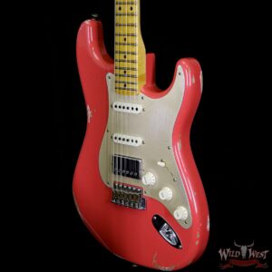 Fender Custom Shop 1958 Stratocaster Relic HSS EVH Pickup Maple Neck Fiesta Red - Image 2