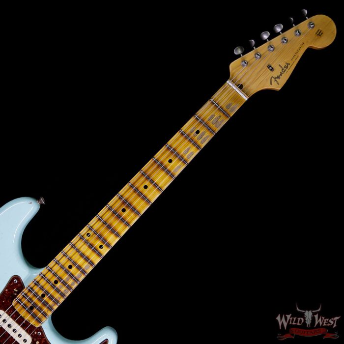 Fender Custom Shop 1958 Stratocaster HSS EVH Pickup Relic Maple Neck & Board Surf Green - Image 9