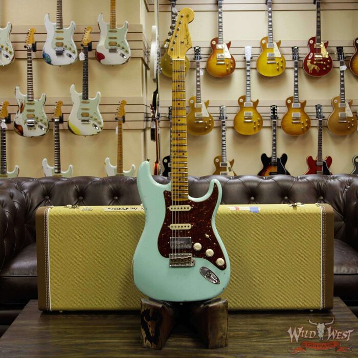 Fender Custom Shop 1958 Stratocaster HSS EVH Pickup Relic Maple Neck & Board Surf Green - Image 12