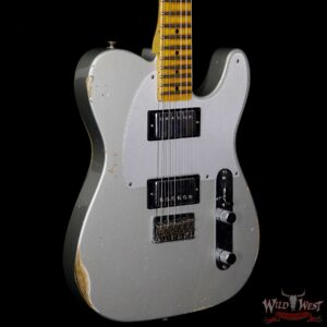 2018 Fender Custom Shop 1958 Telecaster Custom Relic HH EVH Pickups Inca Silver - Image 4