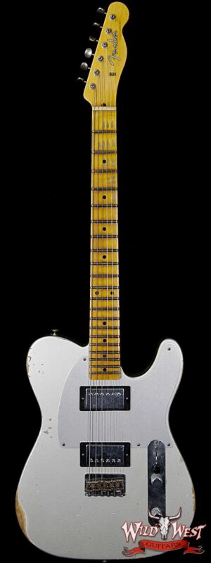 2018 Fender Custom Shop 1958 Telecaster Custom Relic HH EVH Pickups Inca Silver