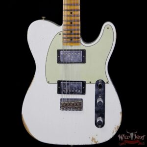 Fender Custom Shop 1958 Telecaster Custom Relic HH EVH Pickups Olympic White - Image 3