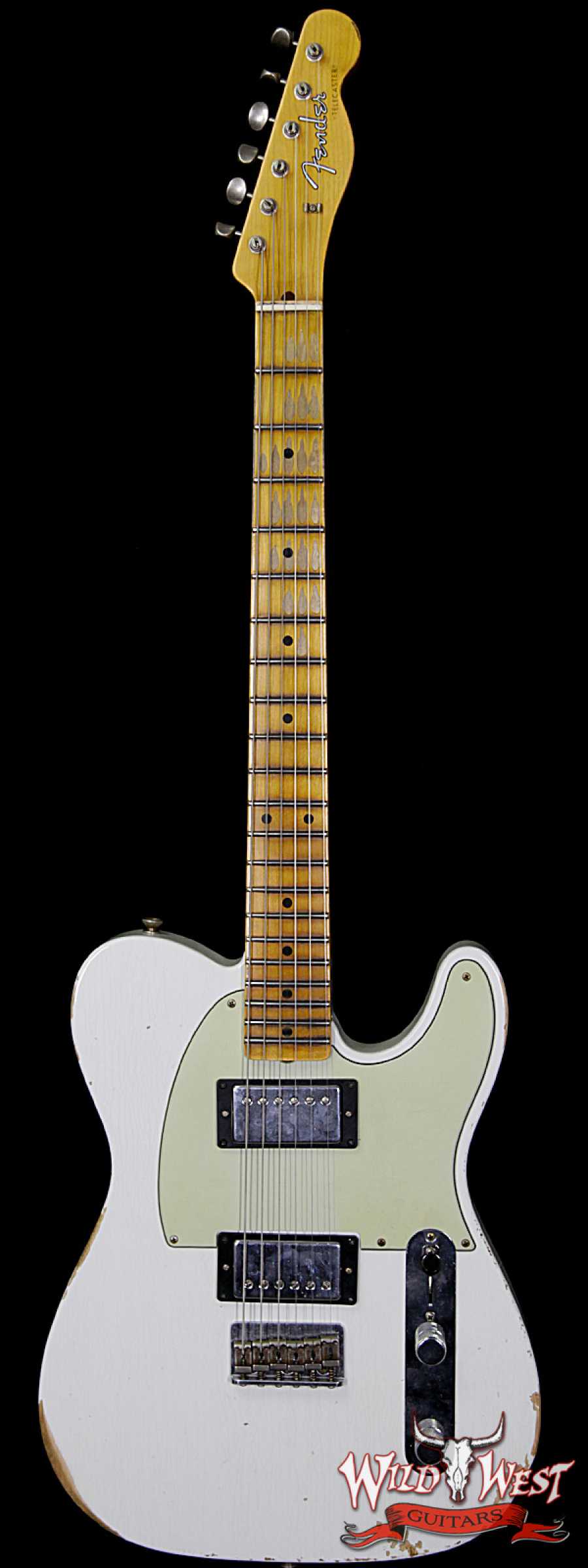 fender-1958tele-relic-hh-owt-r93218-main__wwg_large.jpg Fender Custom Shop 1958 Telecaster Custom Relic HH EVH Pickups Olympic White - Image 1