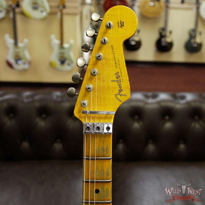 Fender 1960 Stratocaster Heavy Relic White Lightning Olympic White over Three Tone Sunburst - Image 9