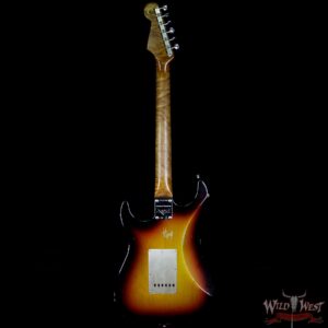 Fender Custom Shop 1960 Stratocaster Relic Roasted Birdseye Neck Rosewood Fingerboard Faded 3 Tone Sunburst - Image 7