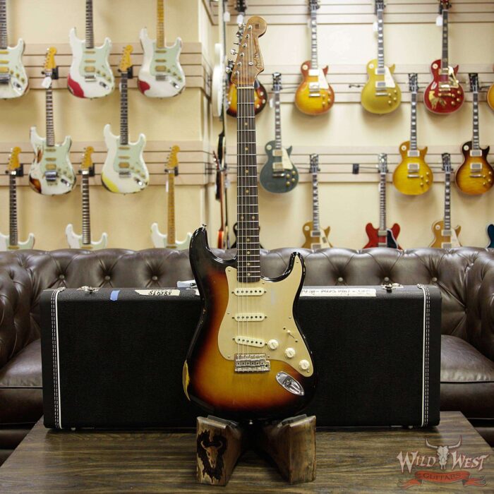 Fender Custom Shop 1960 Stratocaster Relic Roasted Birdseye Neck Rosewood Fingerboard Faded 3 Tone Sunburst - Image 12