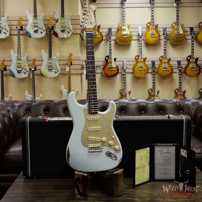 Fender Custom Shop 1960 Roasted Stratocaster Relic AAA Rosewood Fingerboard Faded Sonic Blue - Image 14