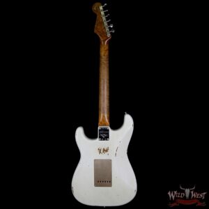 Fender Custom Shop 30th Anniversary LTD Roasted 1960 Stratocaster Relic Birdseye Neck Rosewood Board Aged Olympic White - Image 7