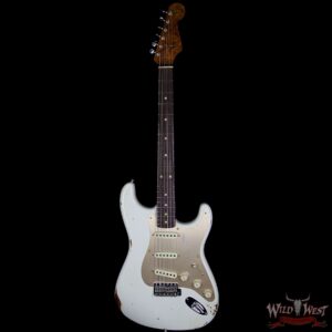Fender Custom Shop 30th Anniversary LTD Roasted 1960 Stratocaster Relic Birdseye Neck Rosewood Board Aged Olympic White - Image 6