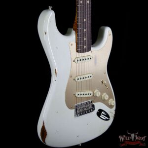 Fender Custom Shop 30th Anniversary LTD Roasted 1960 Stratocaster Relic Birdseye Neck Rosewood Board Aged Olympic White - Image 5