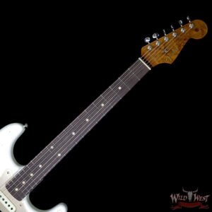 Fender Custom Shop 30th Anniversary LTD Roasted 1960 Stratocaster Relic Birdseye Neck Rosewood Board Aged Olympic White - Image 9
